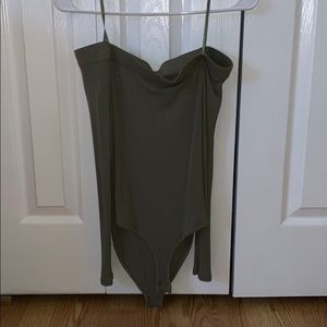 Olive off the shoulder bodysuit